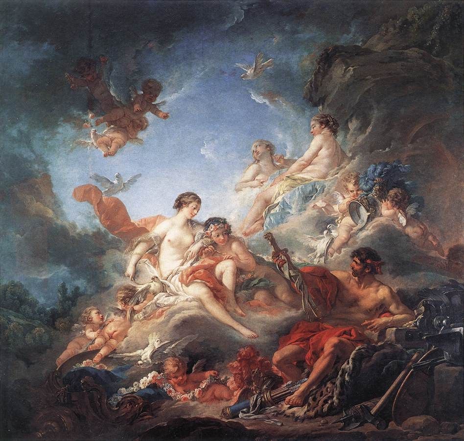 Francois Boucher Vulcan Presenting Venus with Arms for Aeneas